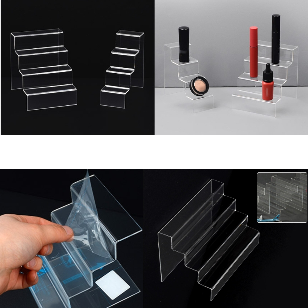돈스텔 소품진열 화장소품 4단 계단식 아크릴 진열대