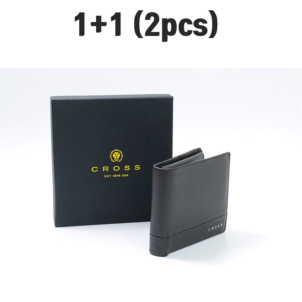 곰빵 1+1 CROSS 코인 남성 반지갑 오버플랩 남친선물