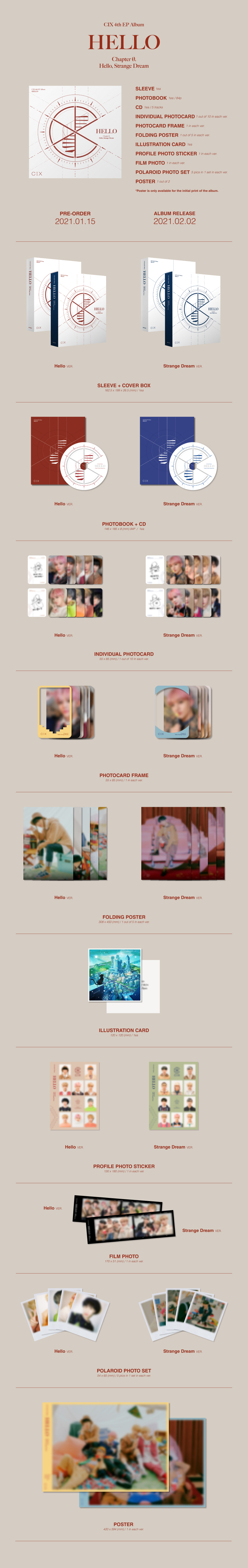 CIX - Mini Album Vol.4  [HELLO Chapter. Hello, Strange Dream] (SET) CIX CIXALBUM CIXEPAlbum KPOPAlbum HELLOChapter4 CIXVol.4Album K-POPAlbum K-POP