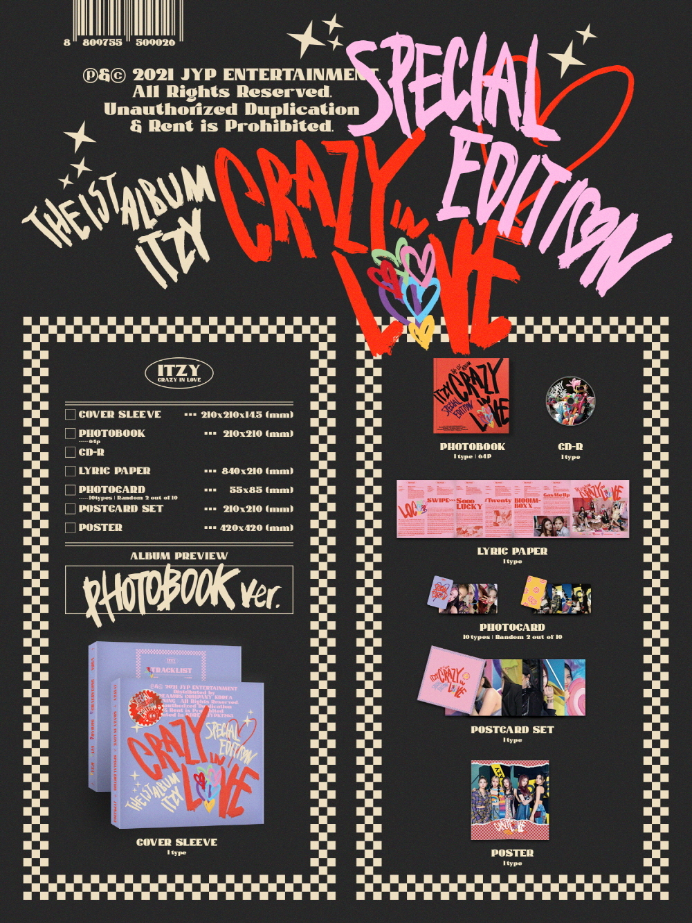 ITZY - The 1st Album [CRAZY IN LOVE] Special Edition (PHOTOBOOK ver.) ITZY The 1st Album CRAZY IN LOVE  Special Edition PHOTOBOOK