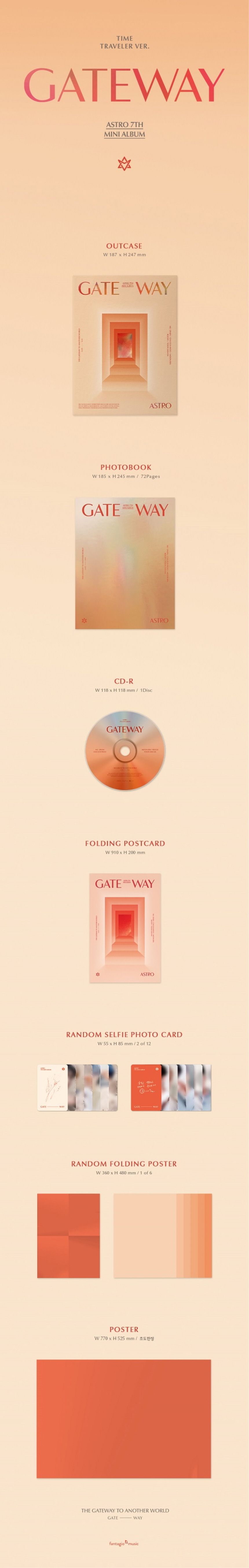 [ASTRO] - Mini Album Vol.7 [GATEWAY] (TIME TRAVELER + ANOTHER WORLD Ver.) astro gateway