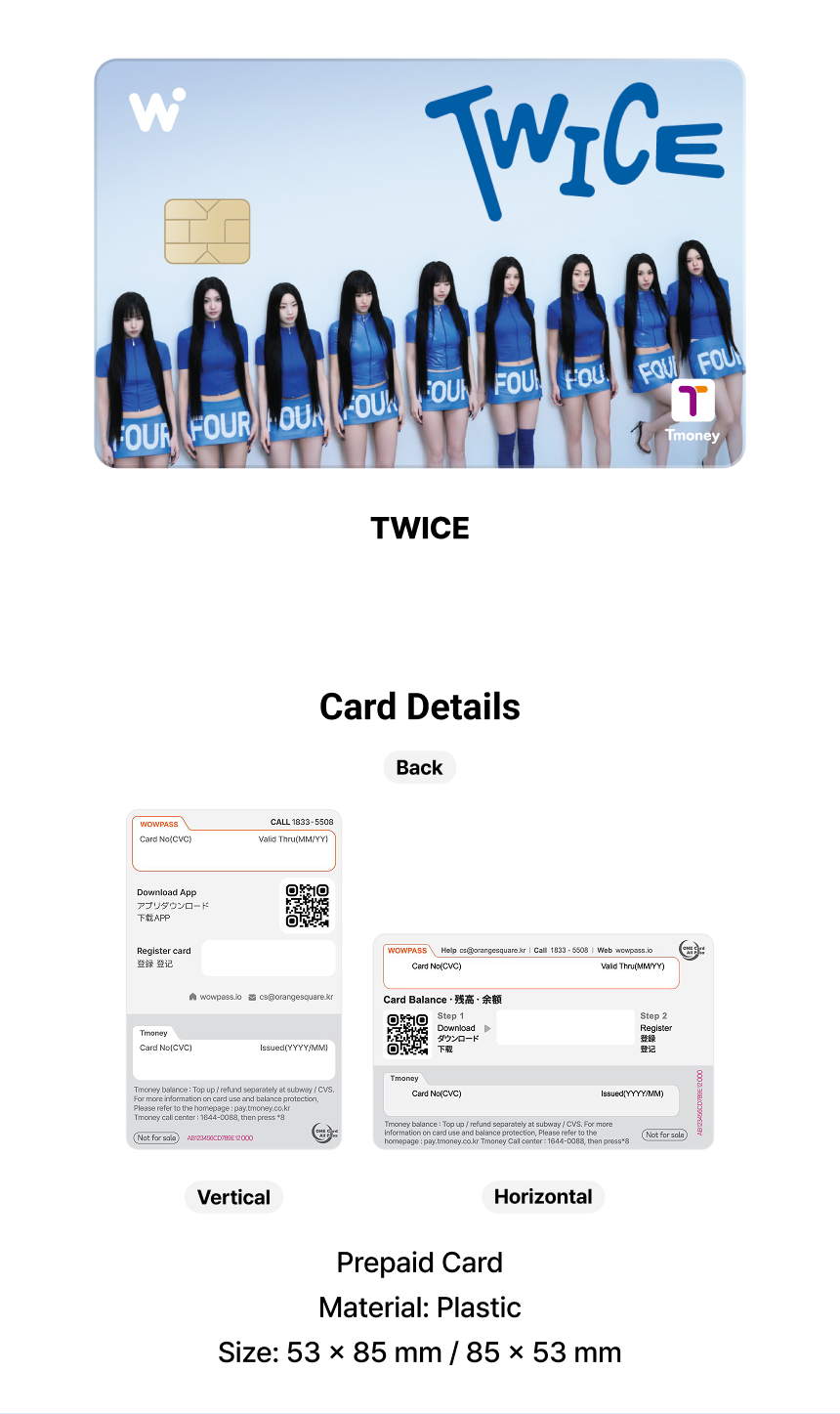 TWICE WOWPASS TWICE Official Card JYP x WOWPASS Limited