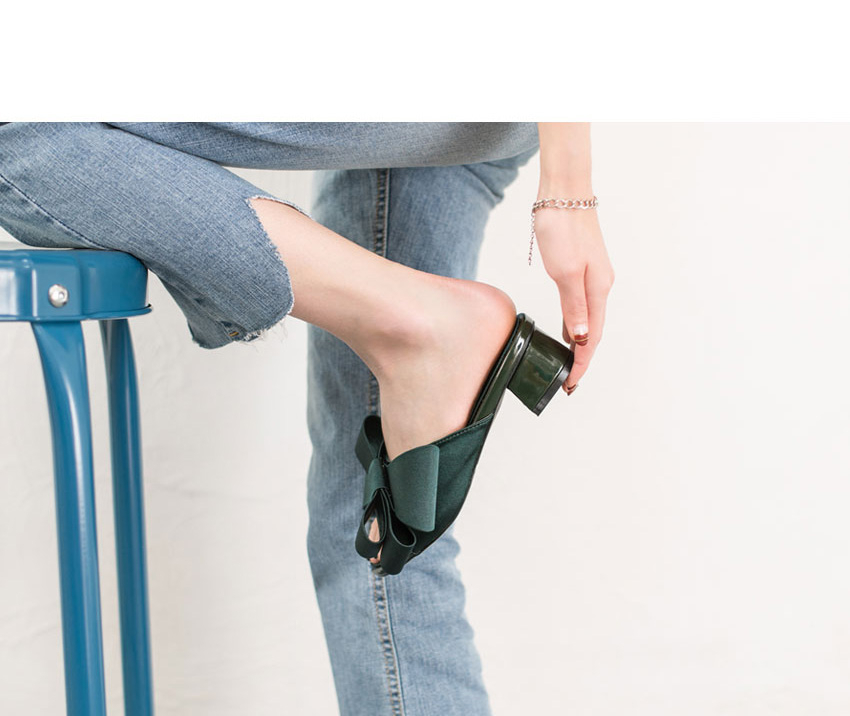 또오세 여성 새틴 여성뮬슬리퍼형샌들