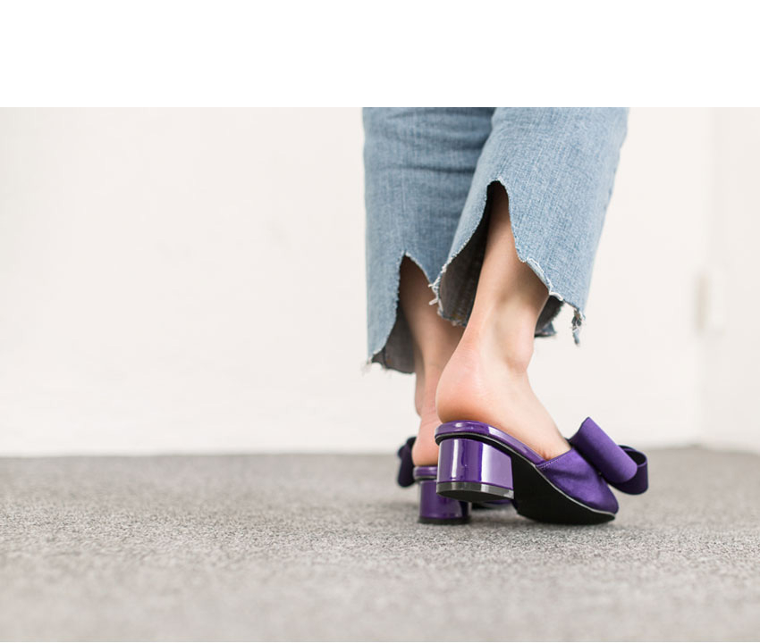 또오세 여성 새틴 여성뮬슬리퍼형샌들