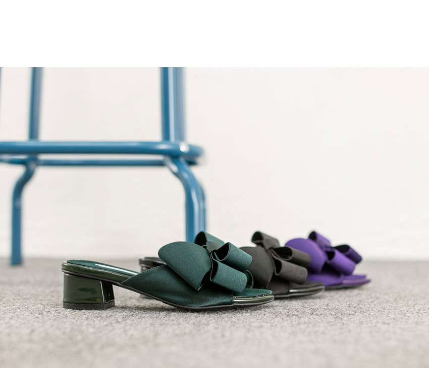 또오세 여성 새틴 여성뮬슬리퍼형샌들