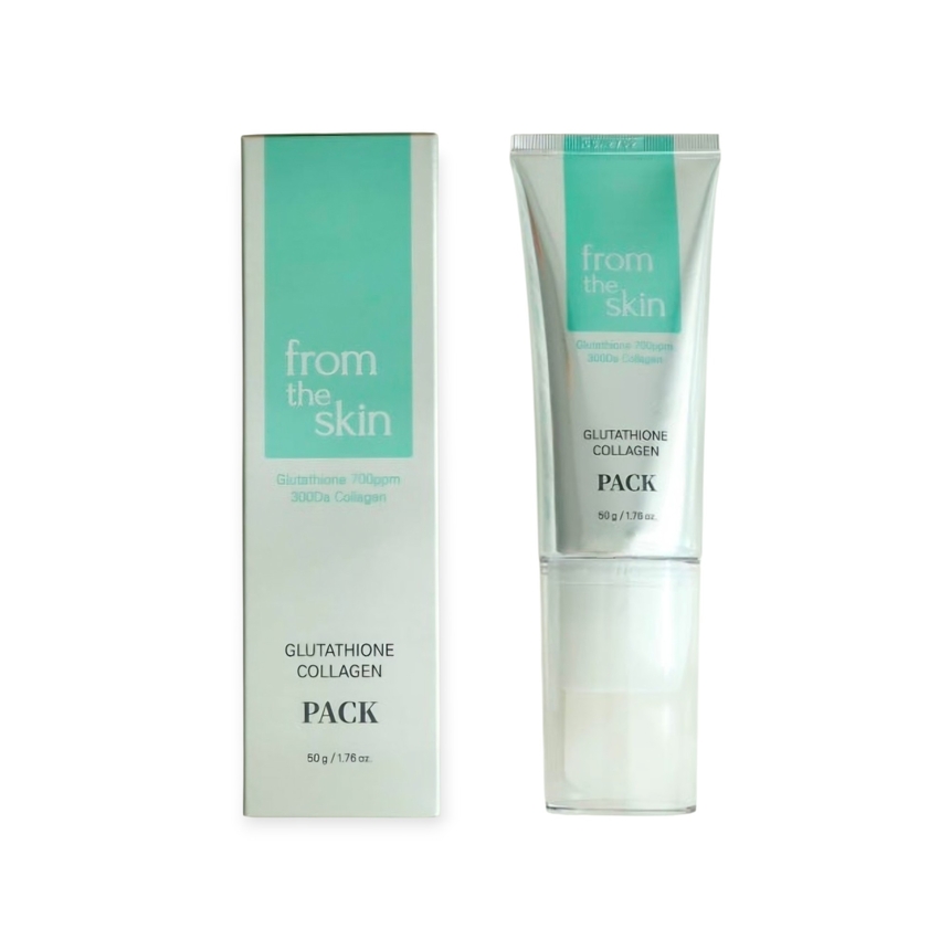 from the skin glutathione collagen pack Peel Off 50g (+Collagen Pack Pouch 5g x4) / 프롬더스킨 글루타치온 콜라겐 필오프팩 50g (+콜라겐팩 파우치 5g x4) Size:3 Vials The integrated design complete Gluteq Intra-Oral Spray GHK-Cu Topical vs Injectable: