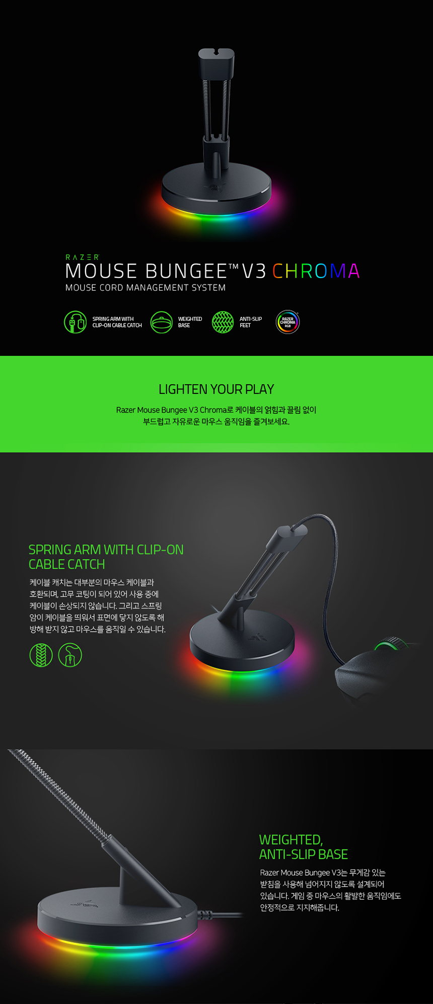 Gmarket - [Razer]Razer Mouse Bungee V3 Chroma 마우스 거치대