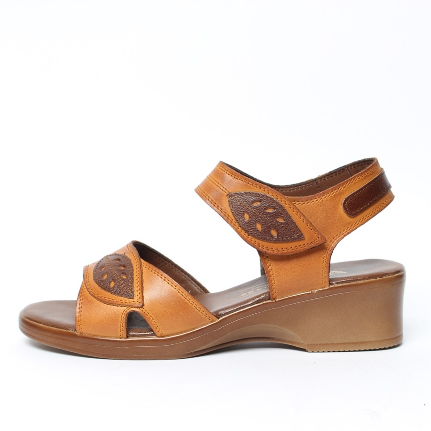 통가죽 핸드메이드 나뭇잎 여성샌들_3