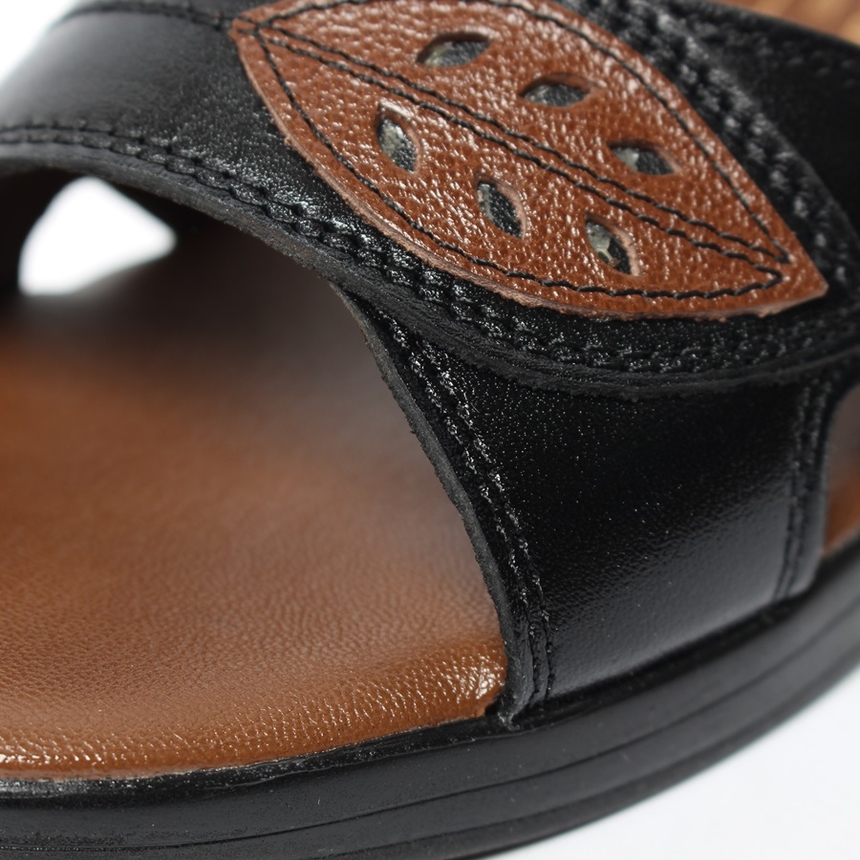 통가죽 핸드메이드 나뭇잎 여성샌들_12