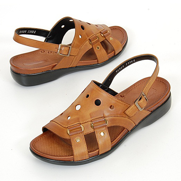 RG 통가죽 수제화 배색 샌들_4