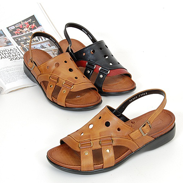 RG 통가죽 수제화 배색 샌들_1