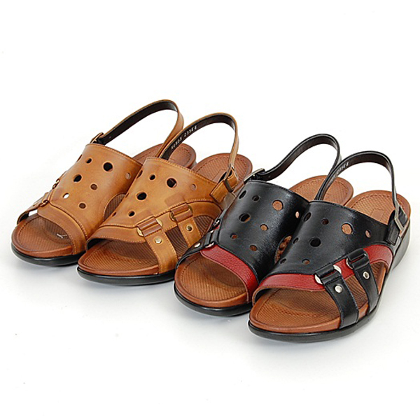 RG 통가죽 수제화 배색 샌들_8