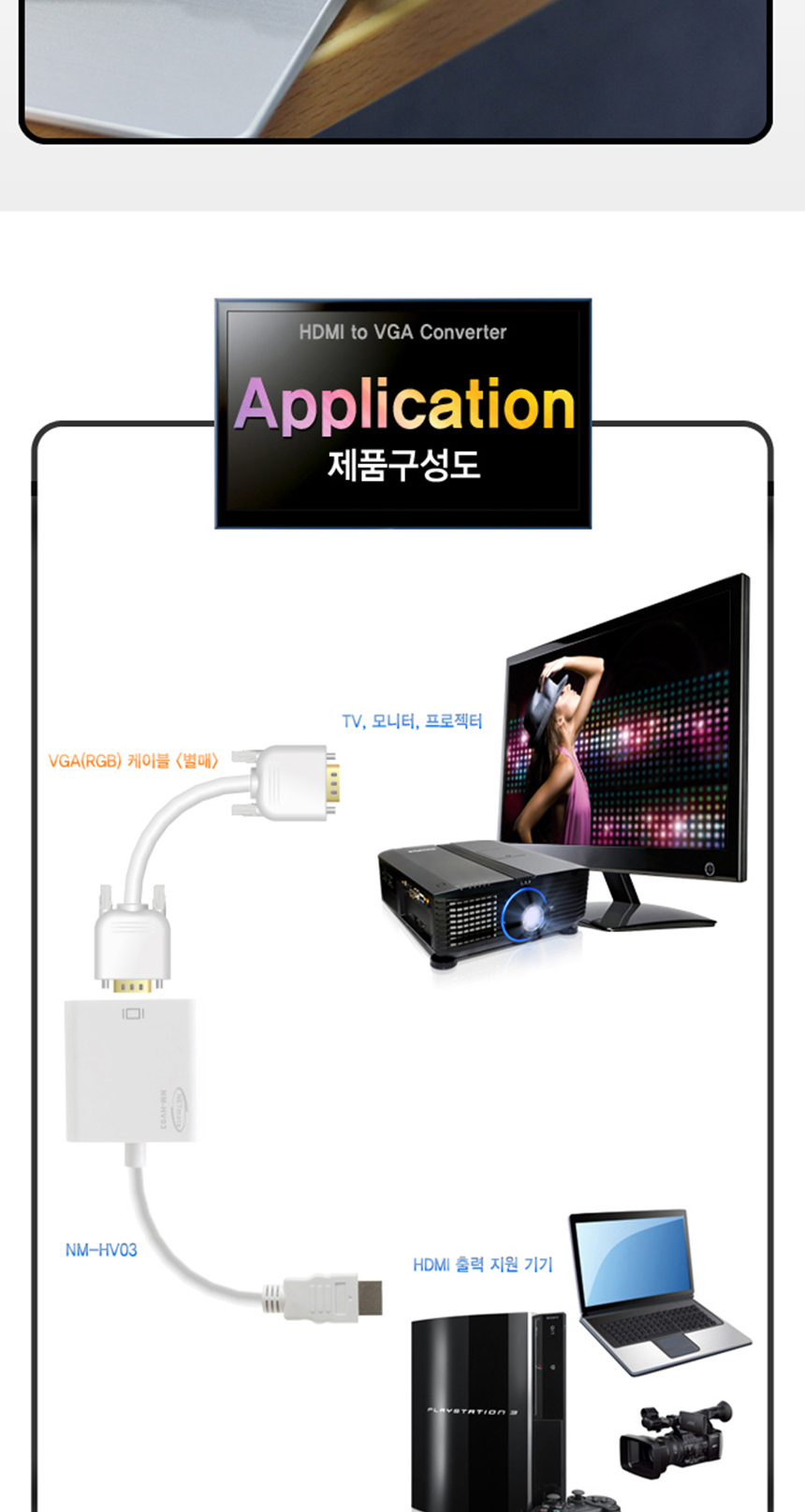 NetMate NM-HV03 HDMI to RGB VGA Converter Cable Co