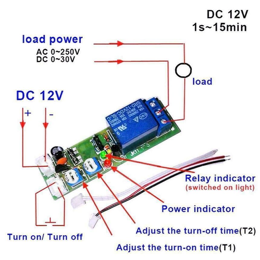 12V 타이머 릴레이 모듈 무한루프 타임 온오프 아두이노