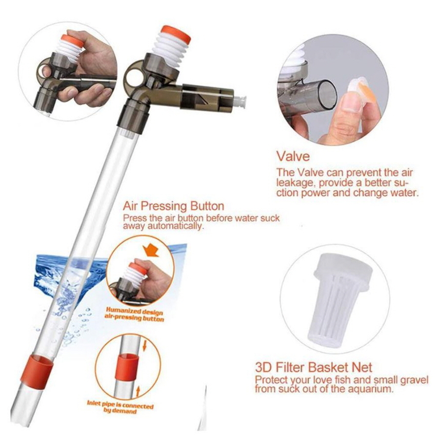 어항 수족관 청소 물갈이 수동 펌프 스크레퍼 세트