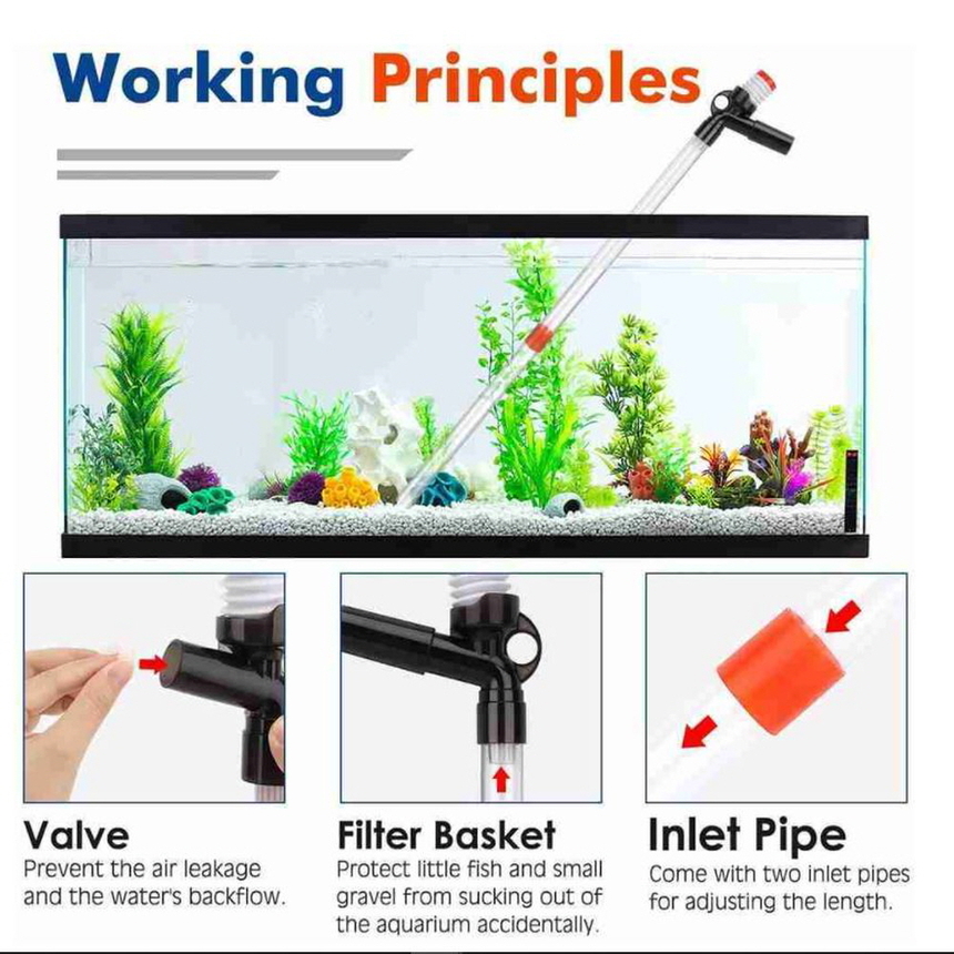 어항 수족관 청소 물갈이 수동 펌프 스크레퍼 세트
