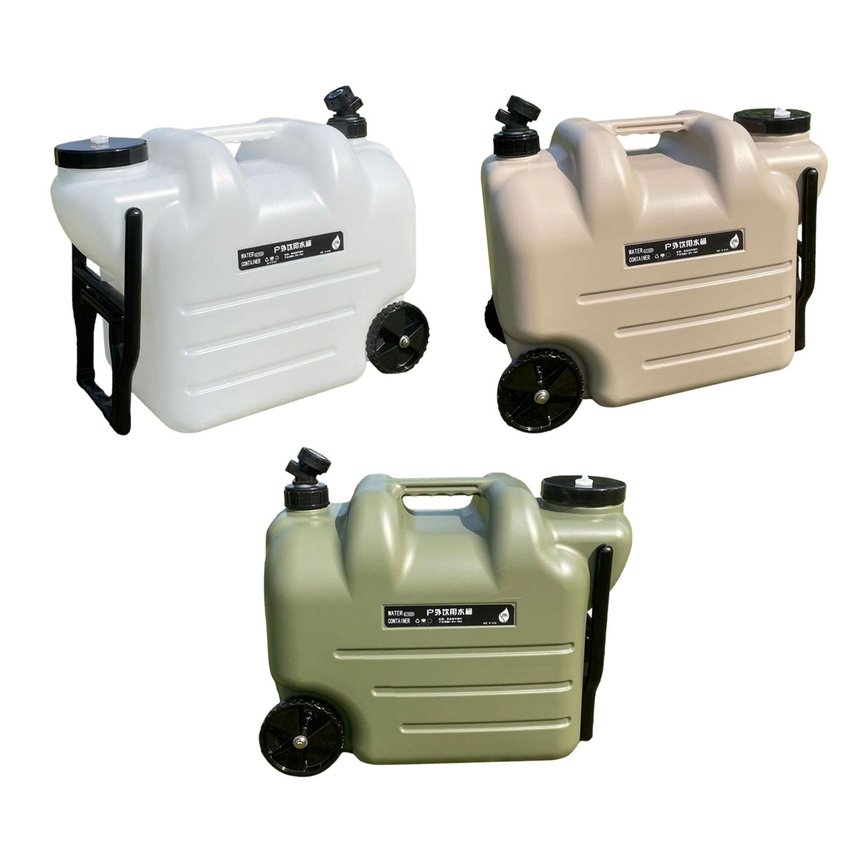 Water Container Wheeled 28L Water Bucket for Camping Outdoor Dish Washing