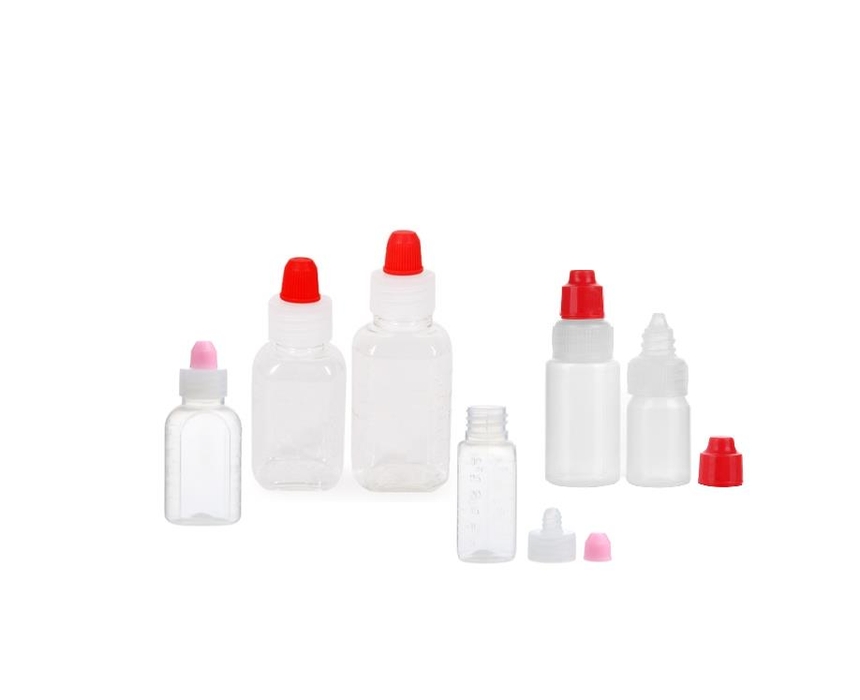 Small Natural Plastic Bottles and Caps