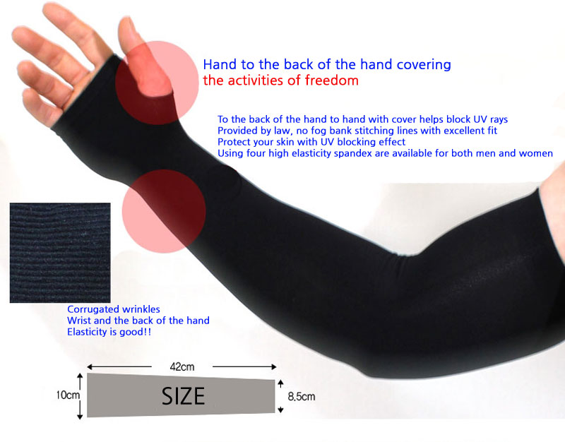 UV Protection Hand Cover Arm Sleeves Sports Driving Golf Cycling Cool