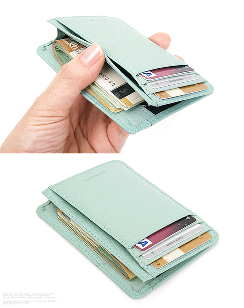 Leather Mini Slim Wallet Women Useful Card Wallets Small Purse Business Card eBay