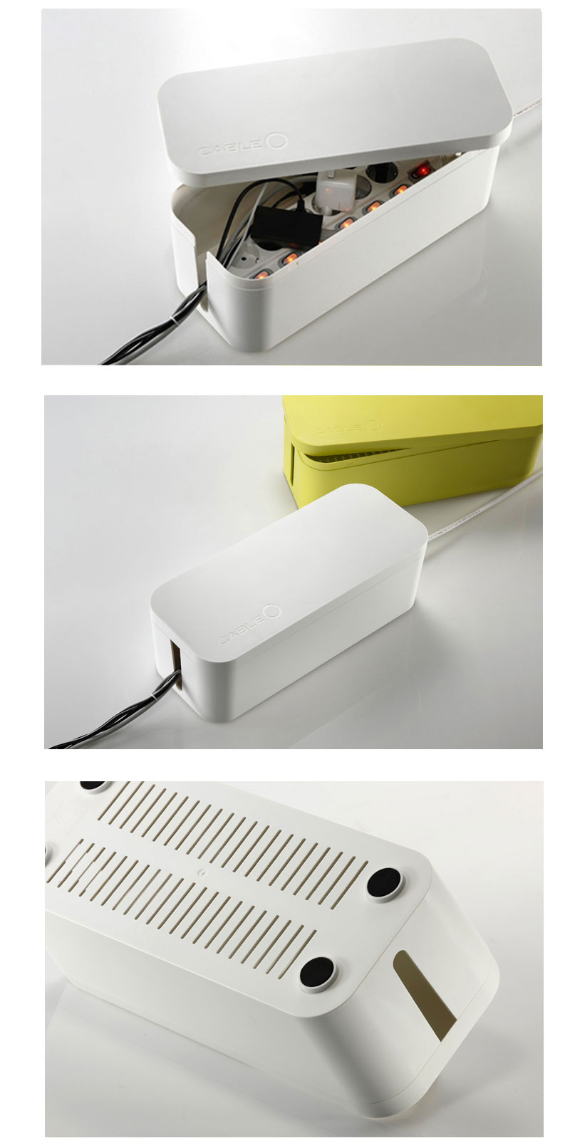 Cable Box Cable Management System & Surge Protector Cover For Computer