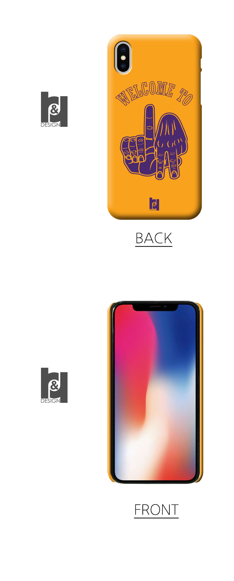 IPhone X Case LA Yellow Hip-hop Hard slim design m