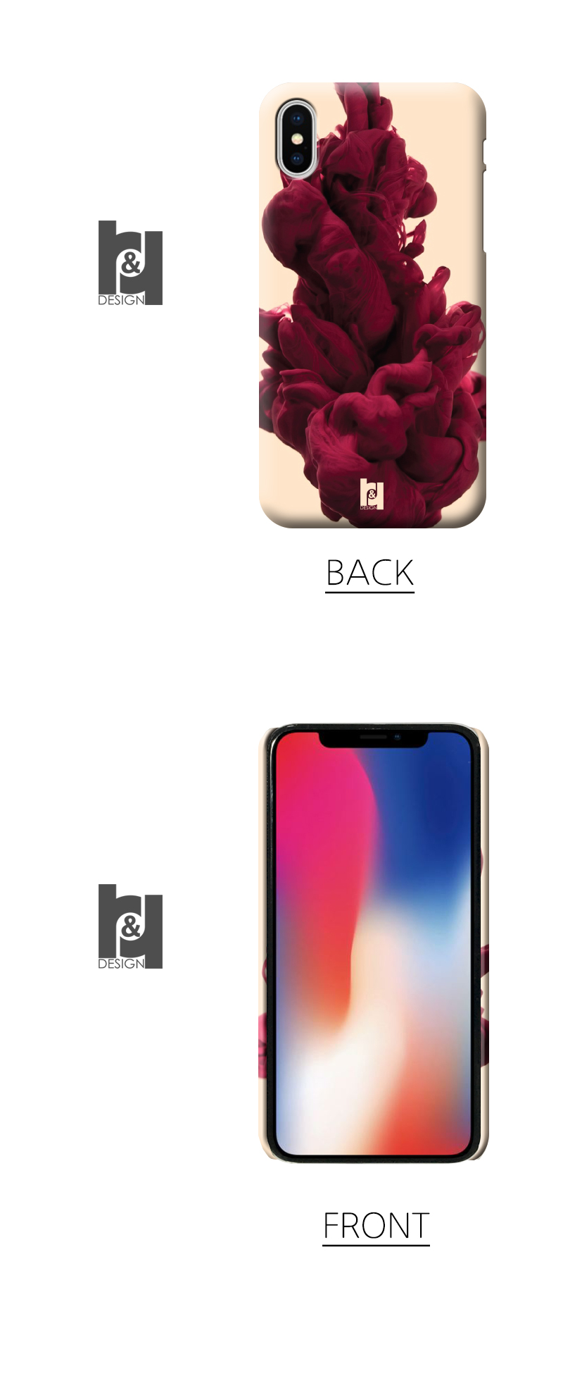 IPhone X Case Red Smoke Hard slim fit production d