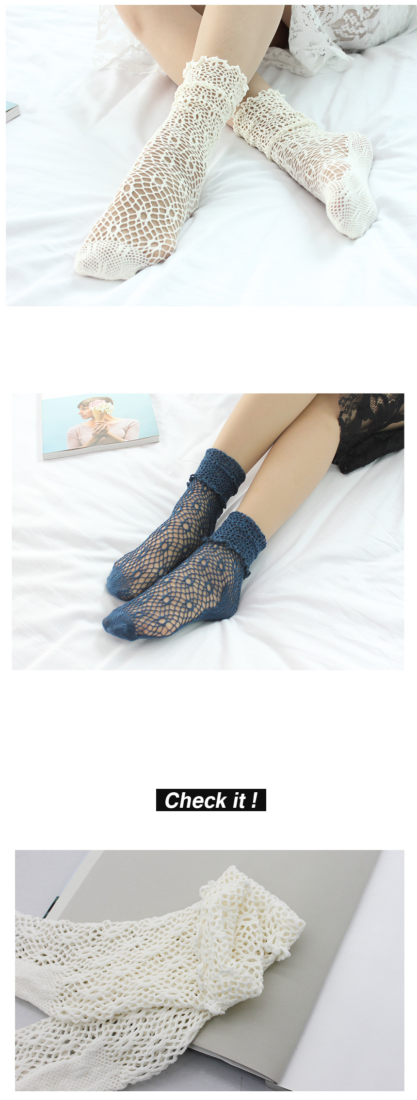 New Fish net net mesh socks see-through summer fas