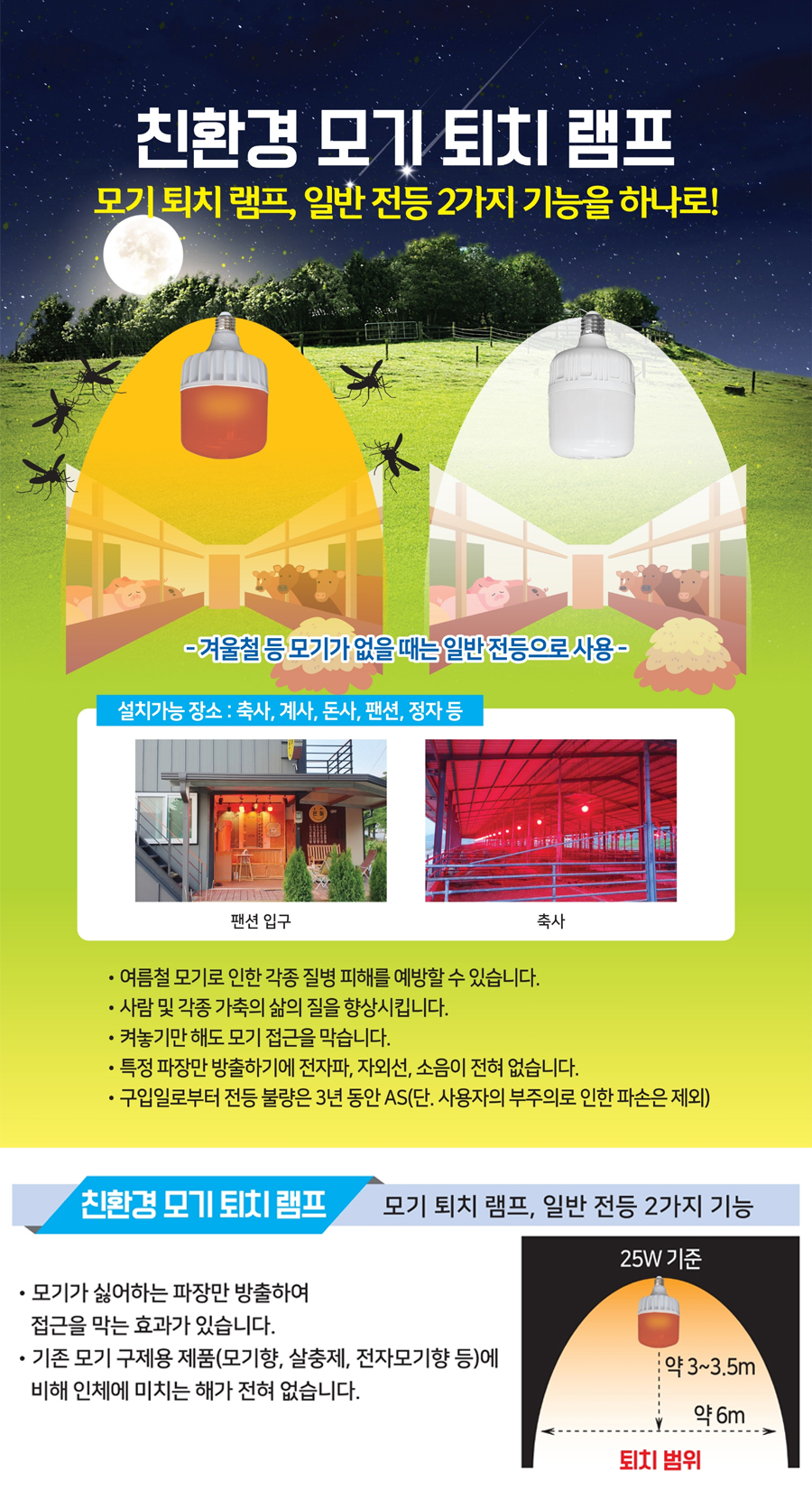 Led 방제기 모기퇴치 램프 Cn-30 퇴치등 방충램프 벌레퇴치기 - 해피툴스