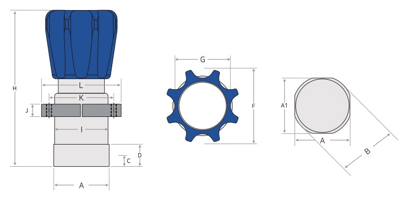 Back Pressure Regulator - dimension