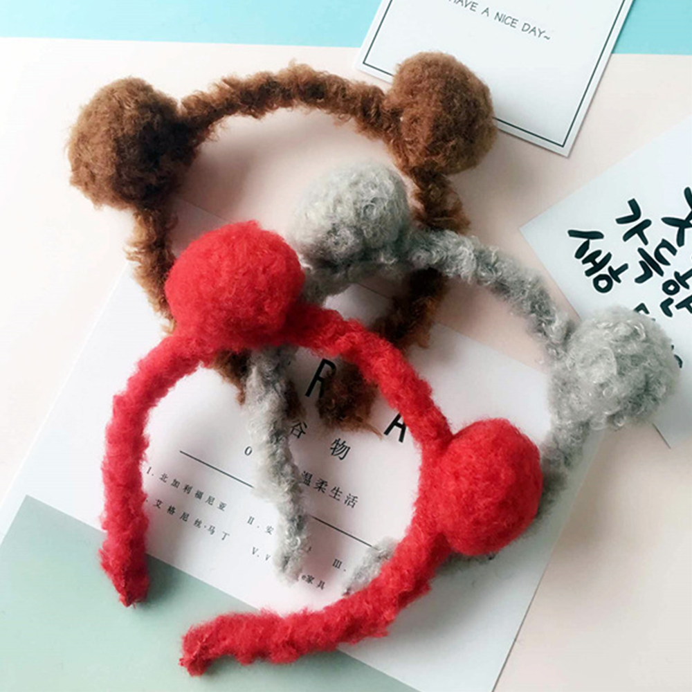 Hair Accessories Bear Headband Cute Pom-Form Hair 