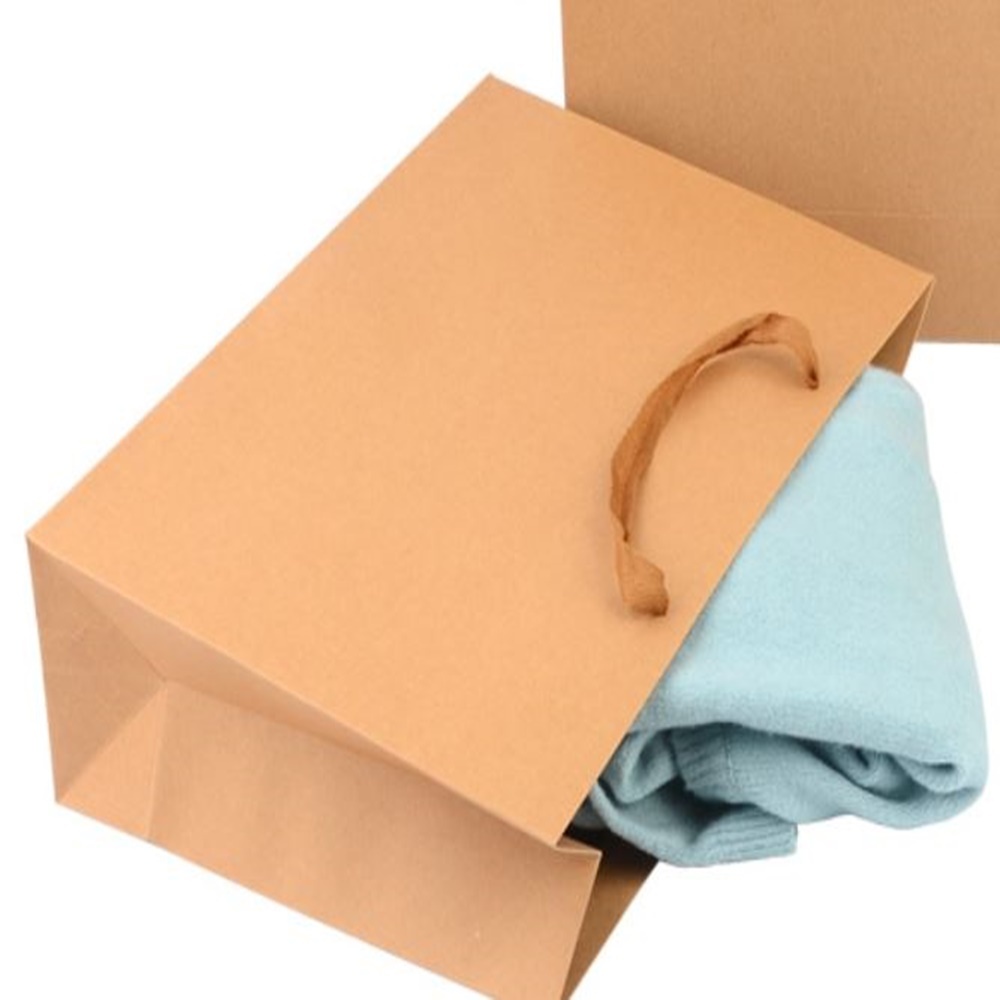 브라운 크라프트 직사각쇼핑백 종이 쇼핑 백 포장 선물종이가방 / 사이즈 선택