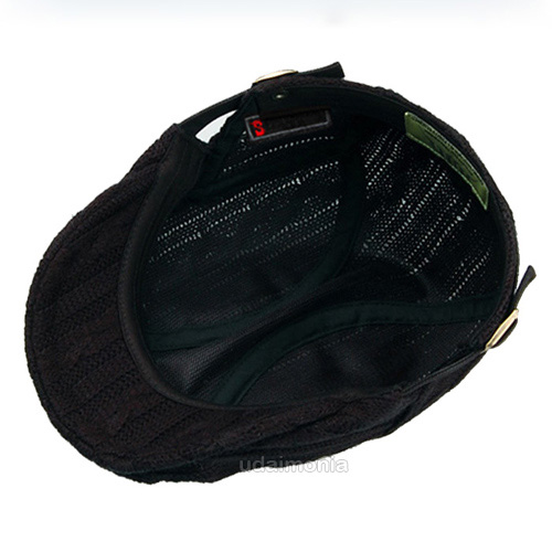 Knit Flat Cap Hat for Winter Newsboy Beret Golf Driving Cabbie Hunting