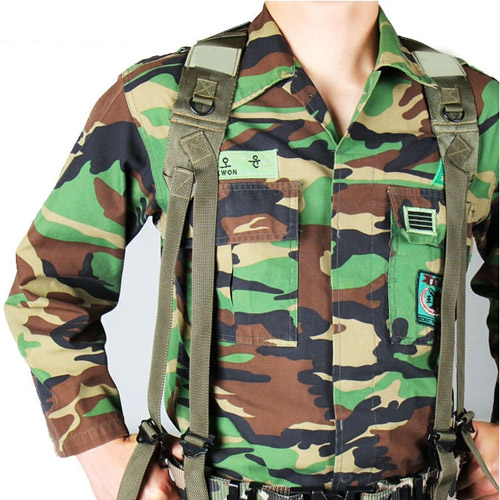 Military Army Style LC2 X Back Suspenders Mens Black OD Green Padded