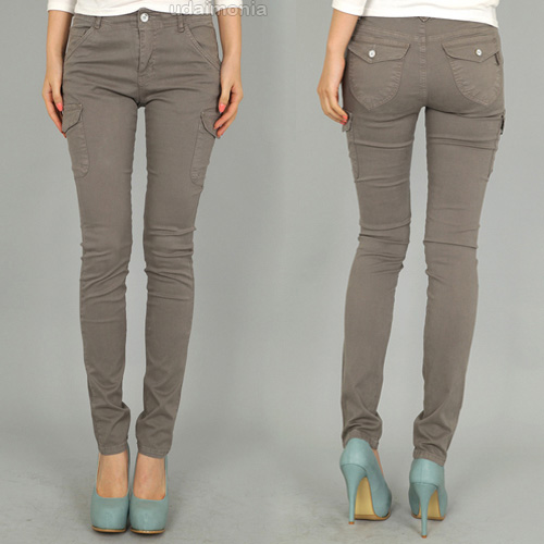 slim cargo pants womens