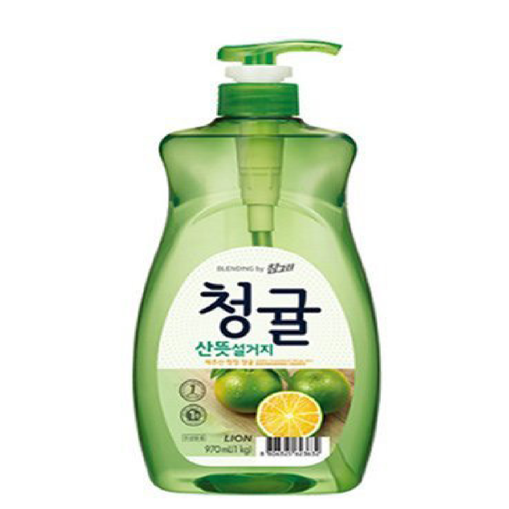 설거지세제 청귤 산뜻설거지 1Kg 플라스틱용기 펌프뚜껑 1EA