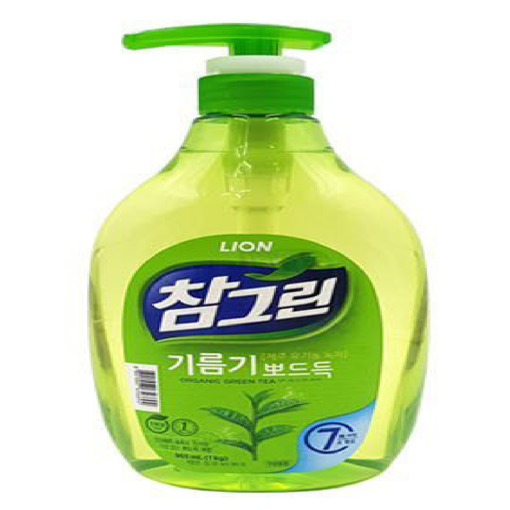 설거지세제 녹차추출 7초행굼 7무처방 그린스트러스향 1kg 플라스틱용기 펌프두껑 1EA