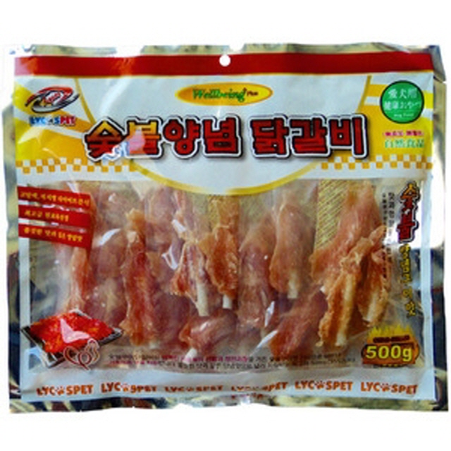 Dfav 강아지 영양 간식 숯불양념 우유닭갈비 미니