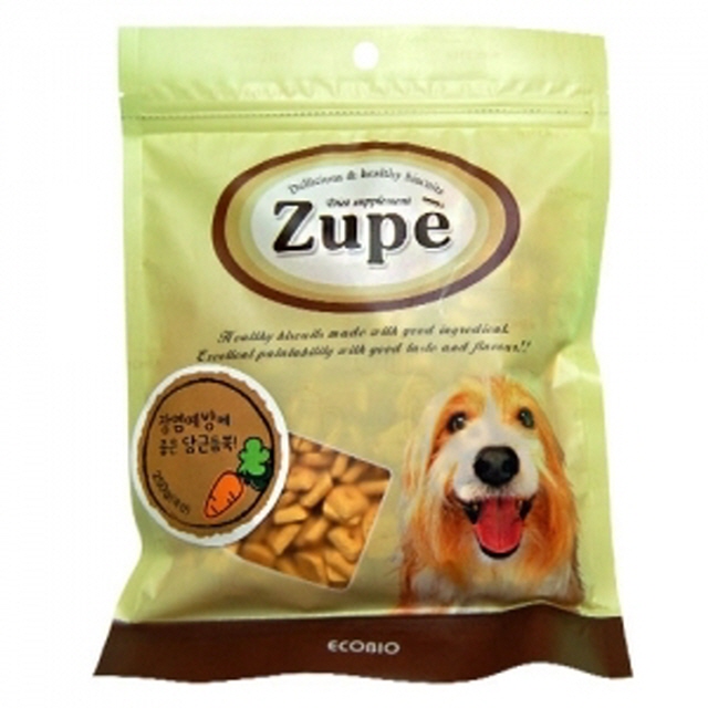 Dfav 주뻬 강아지 애견 간식 기능성 쿠키 당근 250g
