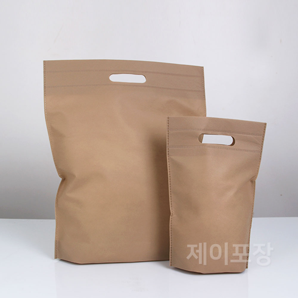 베이지 부직포링타공가방(70g) 2종 100장