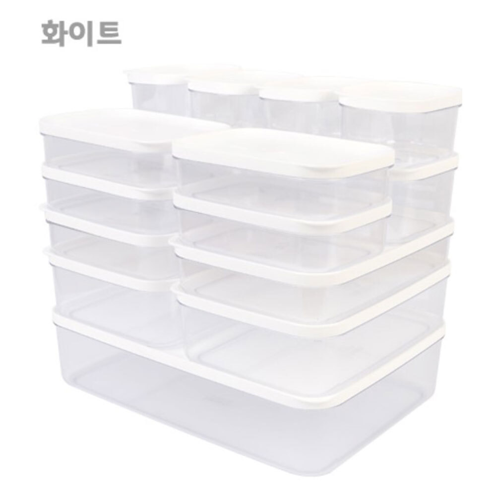 냉동실정리용기 세트 김밥재료보관용기 작은반찬통 큰반찬통 소분통 대파통 납작이 파보관 김보관