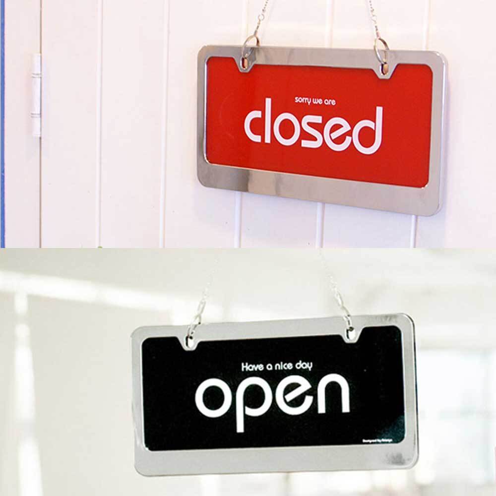 OPEN CLOSE 팻말 오픈클로즈 문패 OPEN CLOSED 안내판