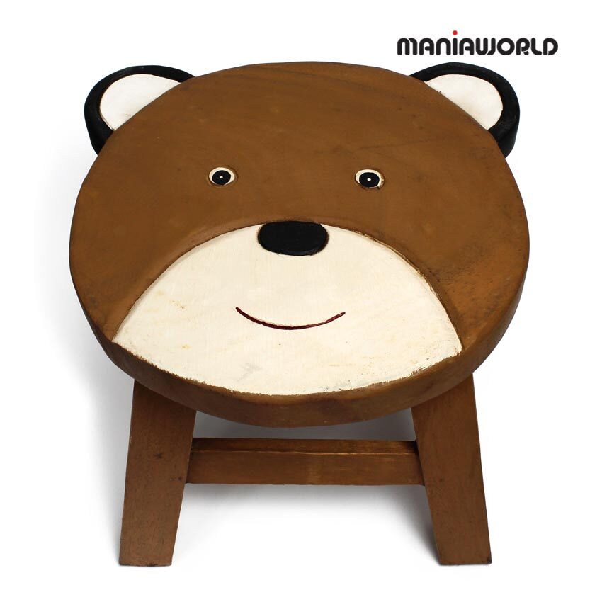 정품 원목 곰 스툴 작은사이즈 동물 유아용 의자 Stool Bear