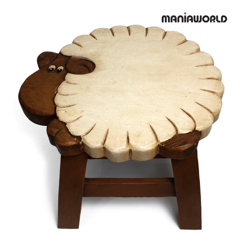 정품 원목 양 스툴 작은사이즈 동물 유아용 의자 Stool Sheep