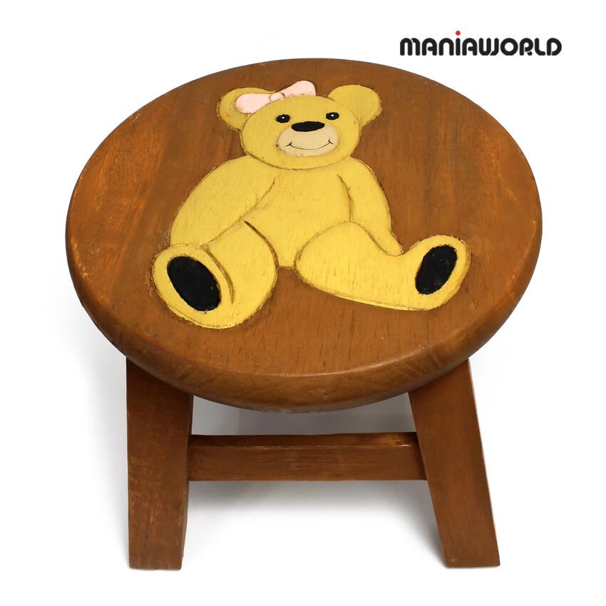 정품 원목 곰인형 (테디베어) 스툴 작은사이즈 동물 유아용 의자 Stool Teddy bear