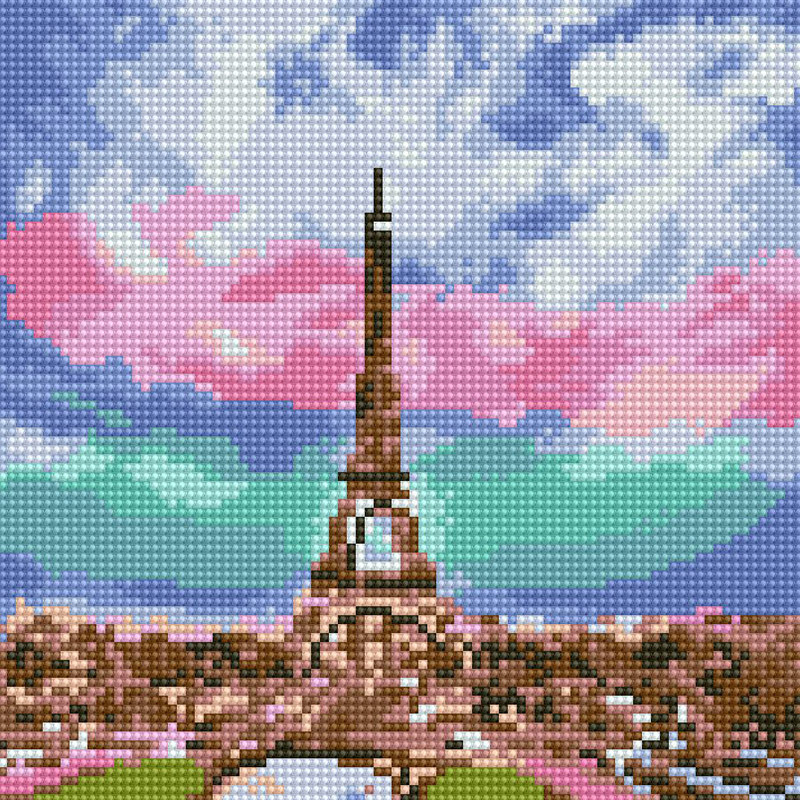 아트조이 DIY 보석십자수 (캔버스형) 아름다운 에펠탑 25X25cm
