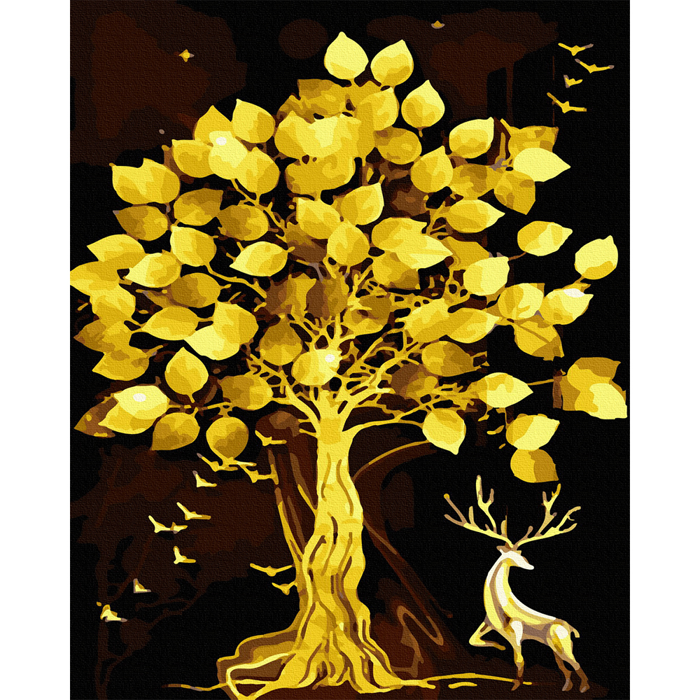 아트조이 DIY 명화그리기 황금 재물 나무 (골드펄) 40x50cm