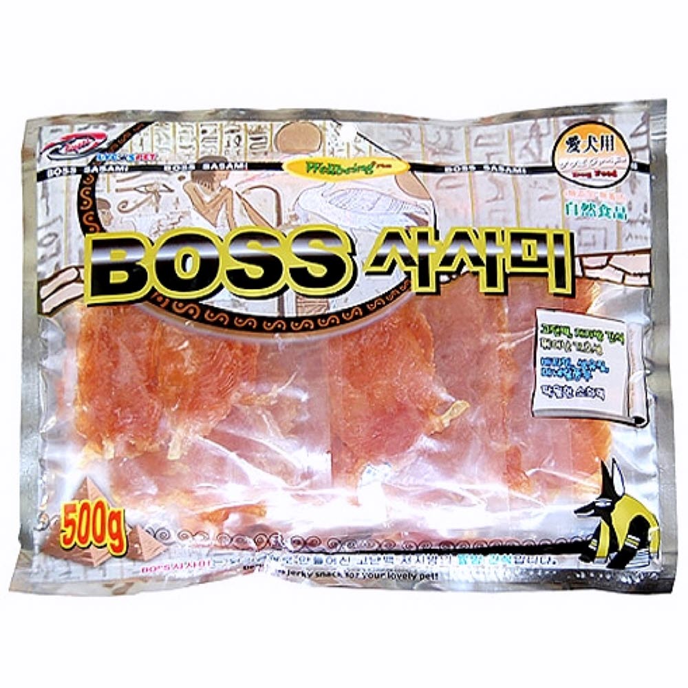 보스 홀 사사미 500g 강아지육포간식 강아지간식육포