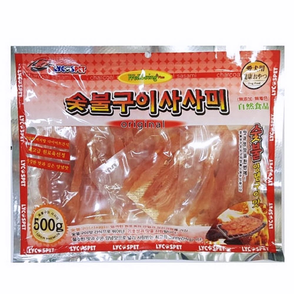 숯불 슬라이스 사사미500g 반려동물간식 대형견간식