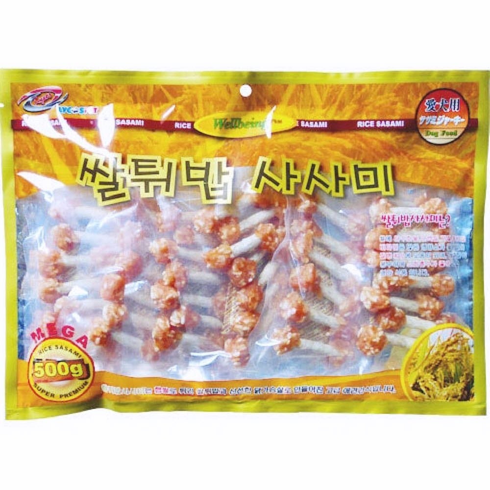 쌀튀밥 덤벨사사미 500g 강아지간식 애완견간식